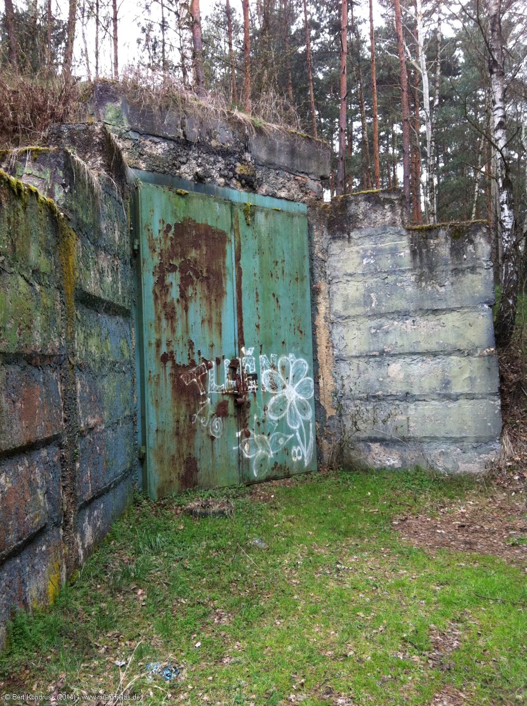 Back of the aircraft shelter