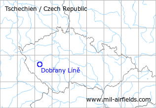 Map with location of Dobřany Líně Air Base Map with location of Líně Air Base