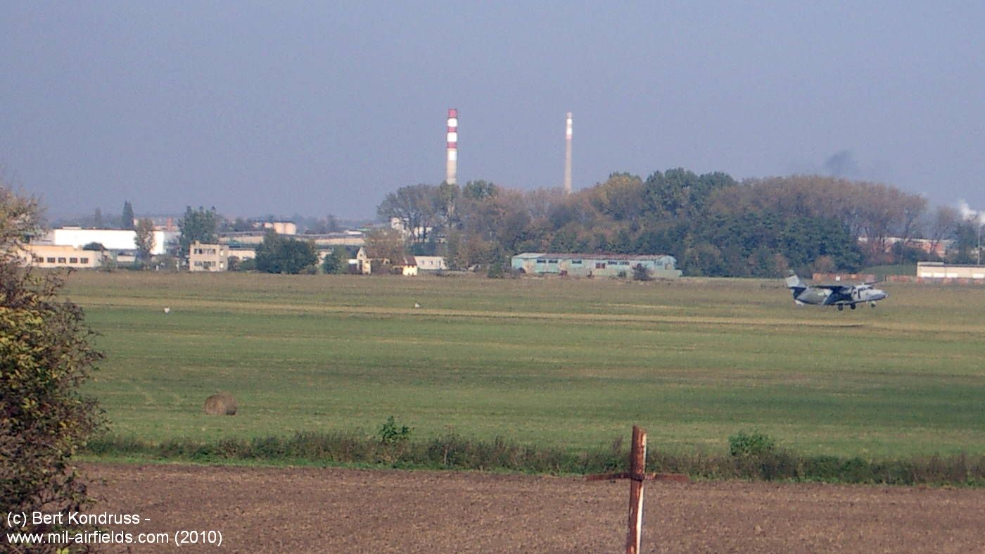 Prostejov airfield with airplane