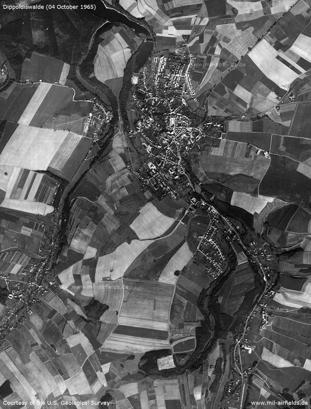 Luftbild Dippoldiswalde DDR 1965