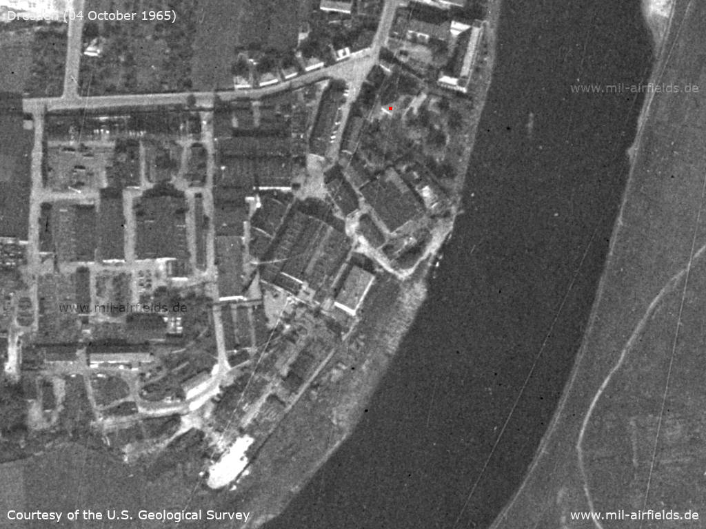 Luftbild / Satellitenbild VEB Dampfkesselbau Dresden Übigau, DDR 1965