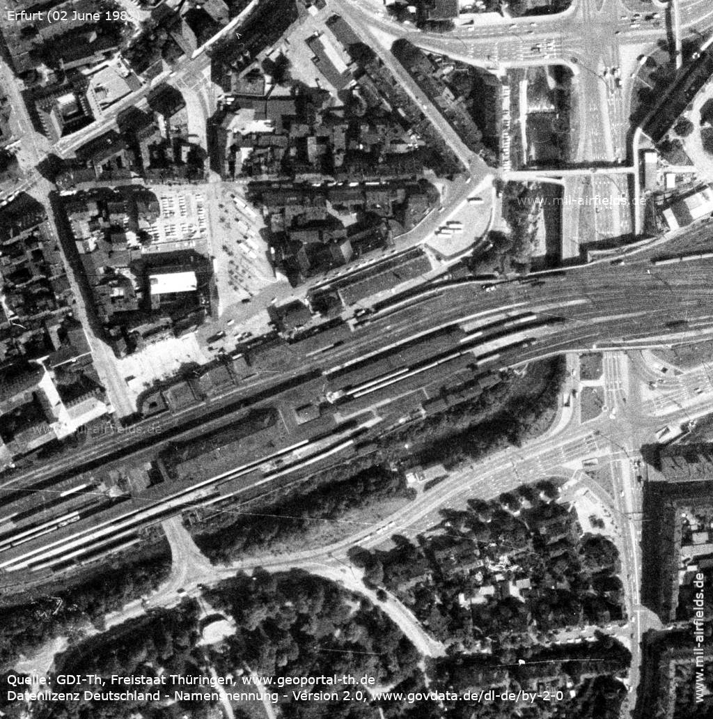 Erfurt Hauptbahnhof, Luftbild östliche Seite