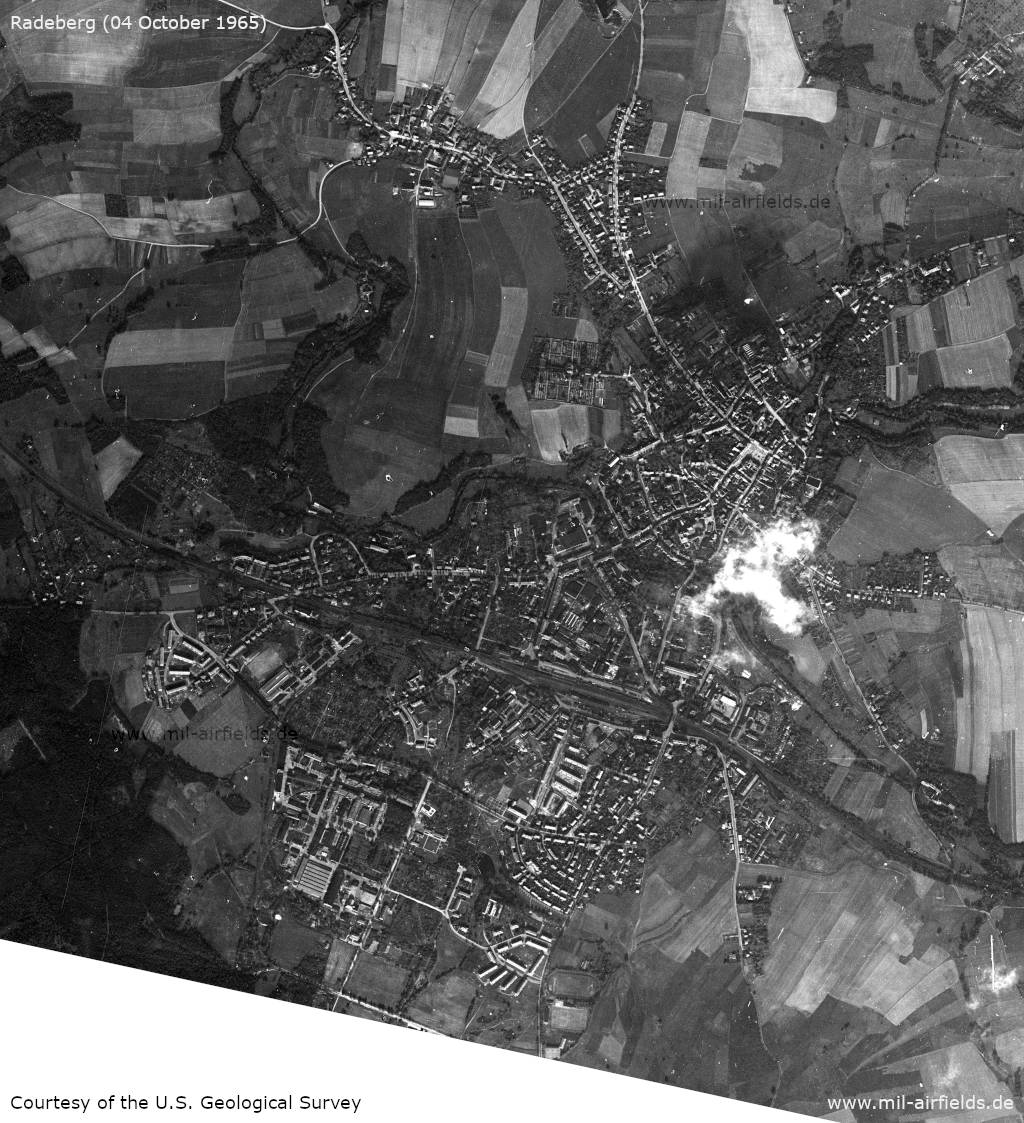 Luftbild / Satellitenbild Radeberg, DDR 1965