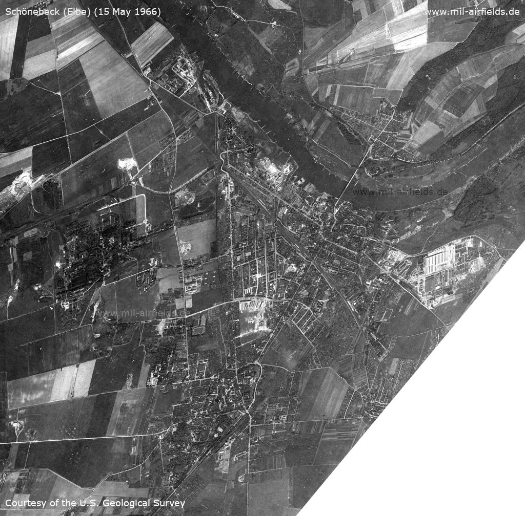 Satellitenbild/Luftbild Schönebeck (Elbe), DDR 1965