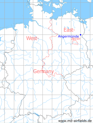 Karte mit Lage Angermünde - ehemalige DDR-Unternehmen, DDR