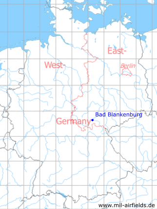 Karte mit Lage Bad Blankenburg, DDR