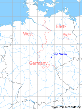Karte mit Lage Bad Sulza - ehemalige DDR-Unternehmen, DDR