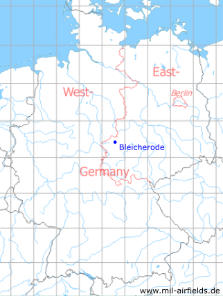 Karte mit Lage Bleicherode - ehemalige DDR-Unternehmen, DDR