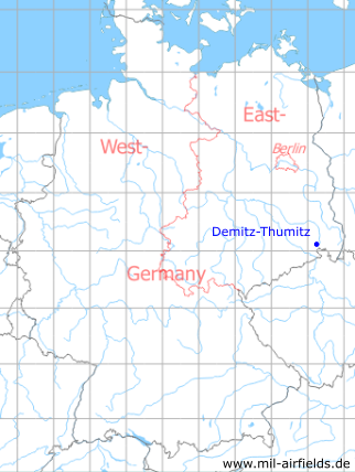 Karte mit Lage Demitz-Thumitz, DDR