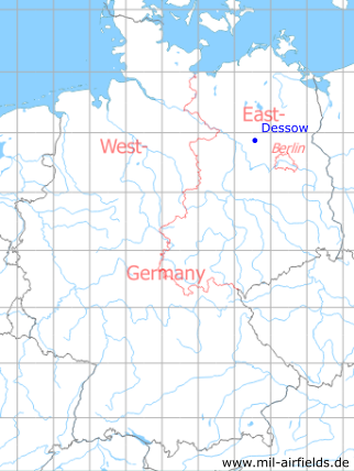 Karte mit Lage Dessow, DDR