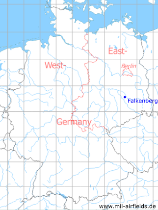 Karte mit Lage Falkenberg (Elster), DDR