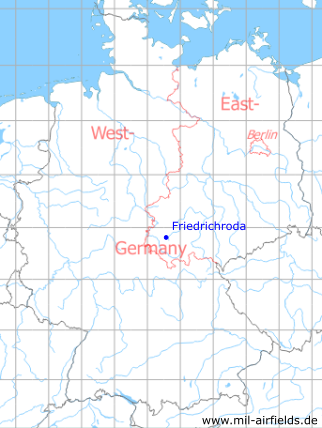 Karte mit Lage Friedrichroda - ehemalige DDR-Unternehmen, DDR
