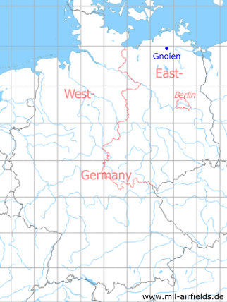 Karte mit Lage Gnoien - ehemalige DDR-Unternehmen, DDR