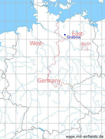 Karte mit Lage Grabow (Mecklenburg), DDR