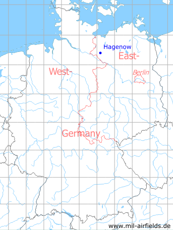 Karte mit Lage Hagenow, DDR
