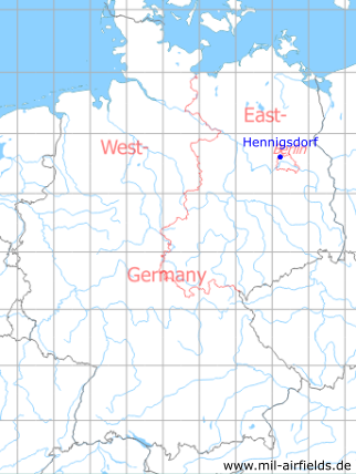 Karte mit Lage Henningsdorf, DDR