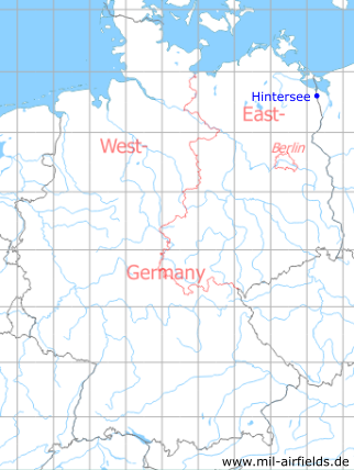 Karte mit Lage Hintersee, DDR