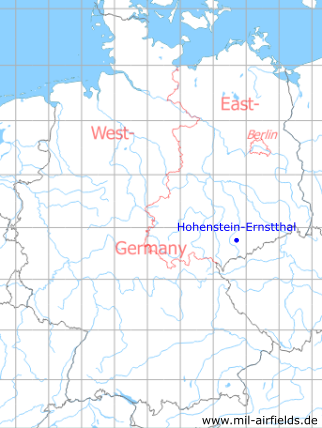 Karte mit Lage Hohenstein-Ernstthal, DDR