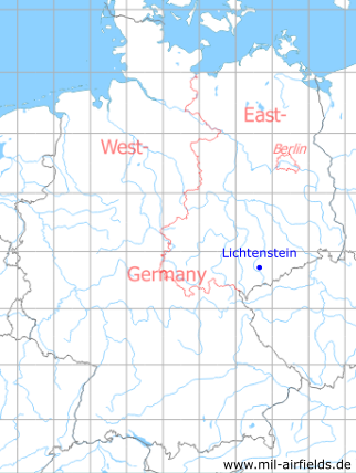 Karte mit Lage Lichtenstein/Sachsen - ehemalige DDR-Unternehmen, DDR