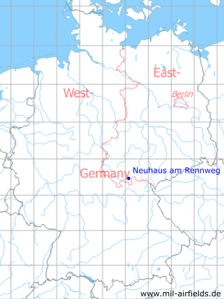 Karte mit Lage Neuhaus am Rennweg - ehemalige DDR-Unternehmen, DDR