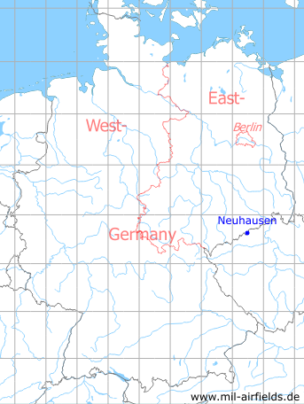 Karte mit Lage Neuhausen/Erzgebirge, DDR