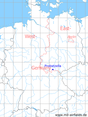 Karte mit Lage Probstzella, DDR