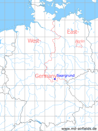 Karte mit Lage Saargrund - ehemalige DDR-Unternehmen, DDR
