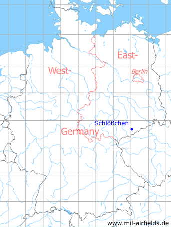 Karte mit Lage Schlößchen, DDR