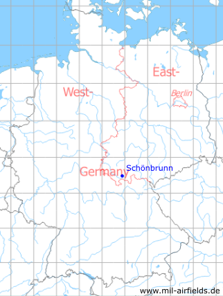 Karte mit Lage Schönbrunn (Kreis Hildburghausen) - ehemalige DDR-Unternehmen, DDR