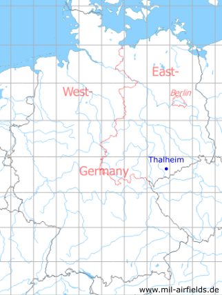 Karte mit Lage Thalheim/Erzgebirge, DDR