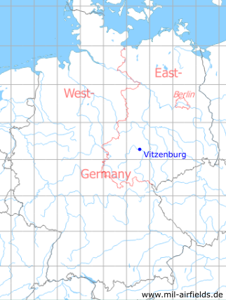 Karte mit Lage Vitzenburg, DDR