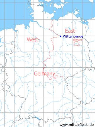 Karte mit Lage Wittenberge, DDR