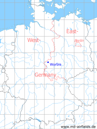 Karte mit Lage Worbis - ehemalige DDR-Unternehmen, DDR
