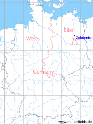 Karte mit Lage Zehdenick, DDR