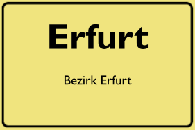 Ortsschild Erfurt, DDR