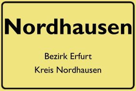 Ortsschild Nordhausen, DDR