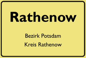 Ortsschild Rathenow, DDR
