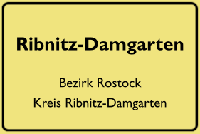 Ortsschild Ribnitz-Damgarten, DDR