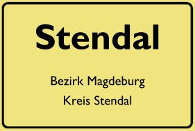 Ortsschild Stendal, DDR