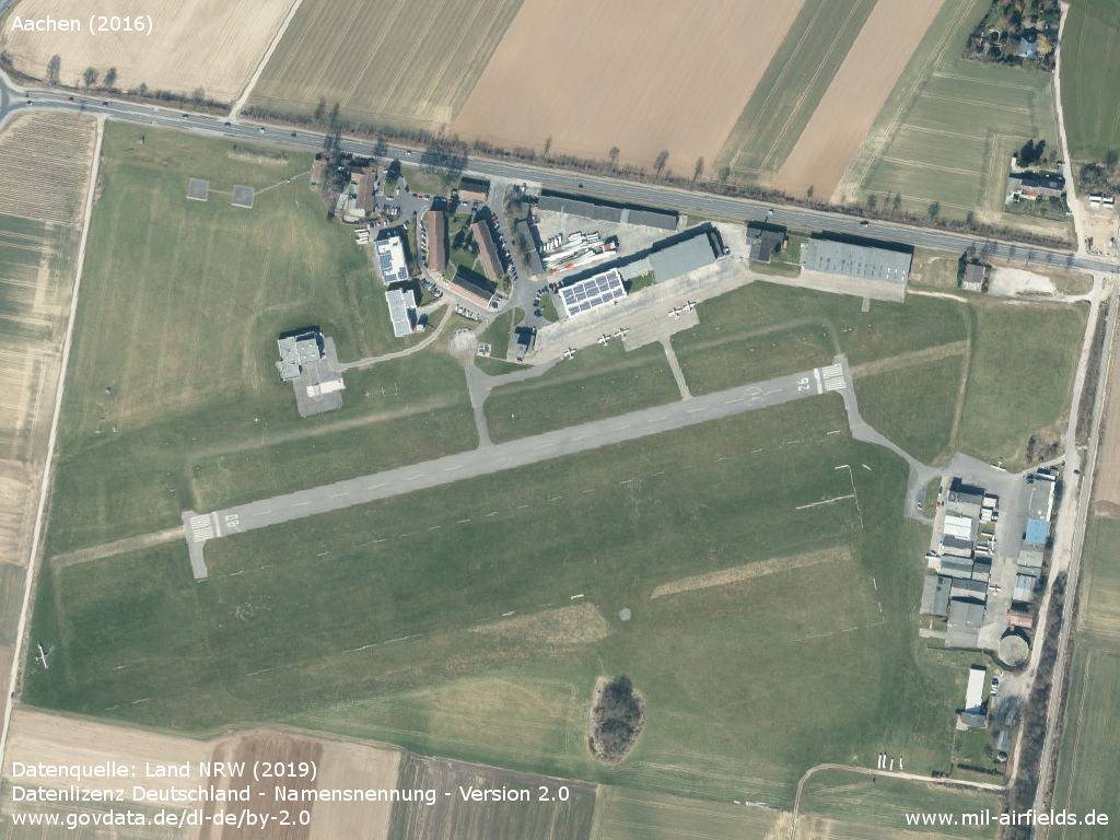 Aerial image 2016, Aachen Merzbrück airfield, Germany