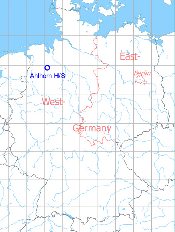 Map with location of Ahlhorn Highway Strip, Germany