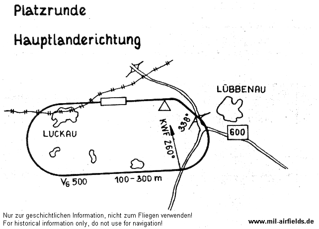 Platzrunde von Alteno in Hauptlanderichtung