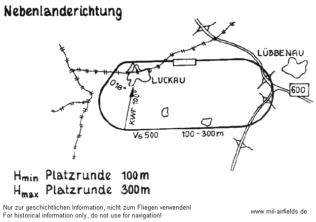 Platzrunde von Alteno in Nebenlanderichtung