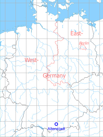 Map with location of Altenstadt Airfield, Germany