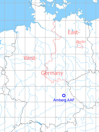 Karte mit Lage Flugplatz US Army Amberg