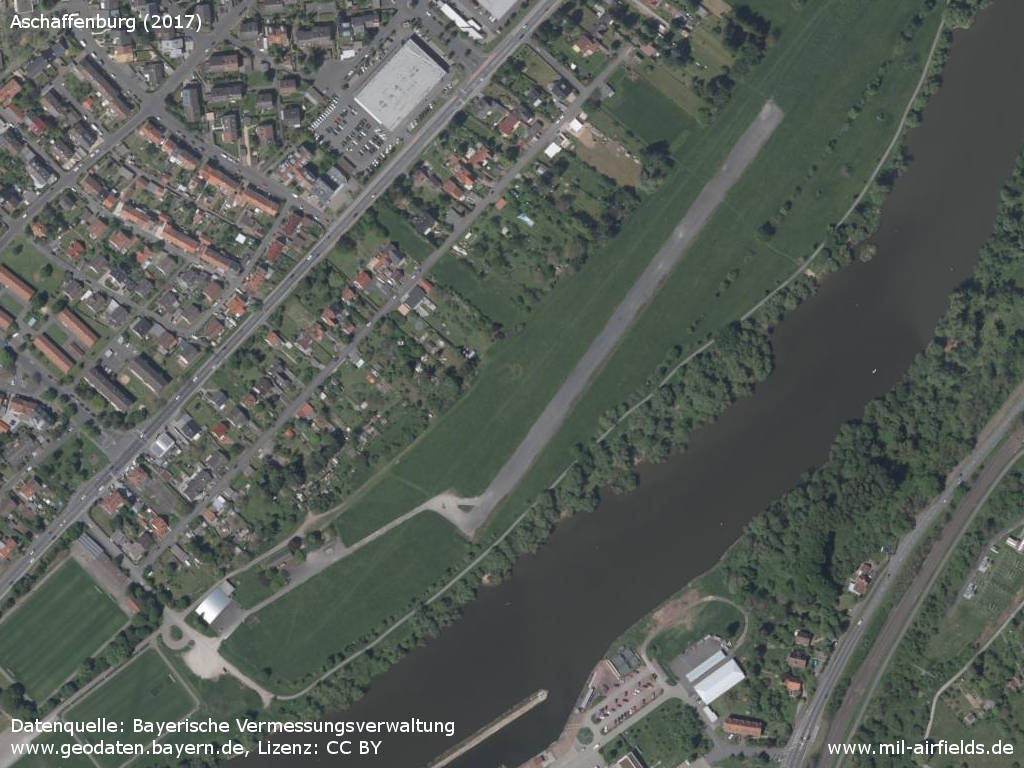 Aerial image Aschaffenburg Army Airfield, Germany 2017