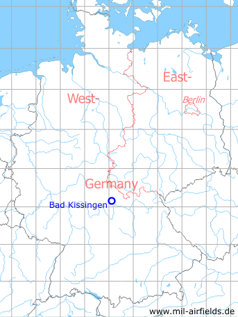 Karte mit Lage Flugplatz Bad Kissingen Army Airfield