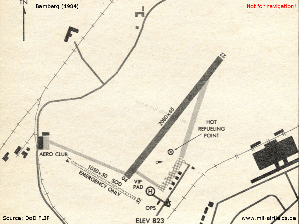 Flugplatz-Karte 1984