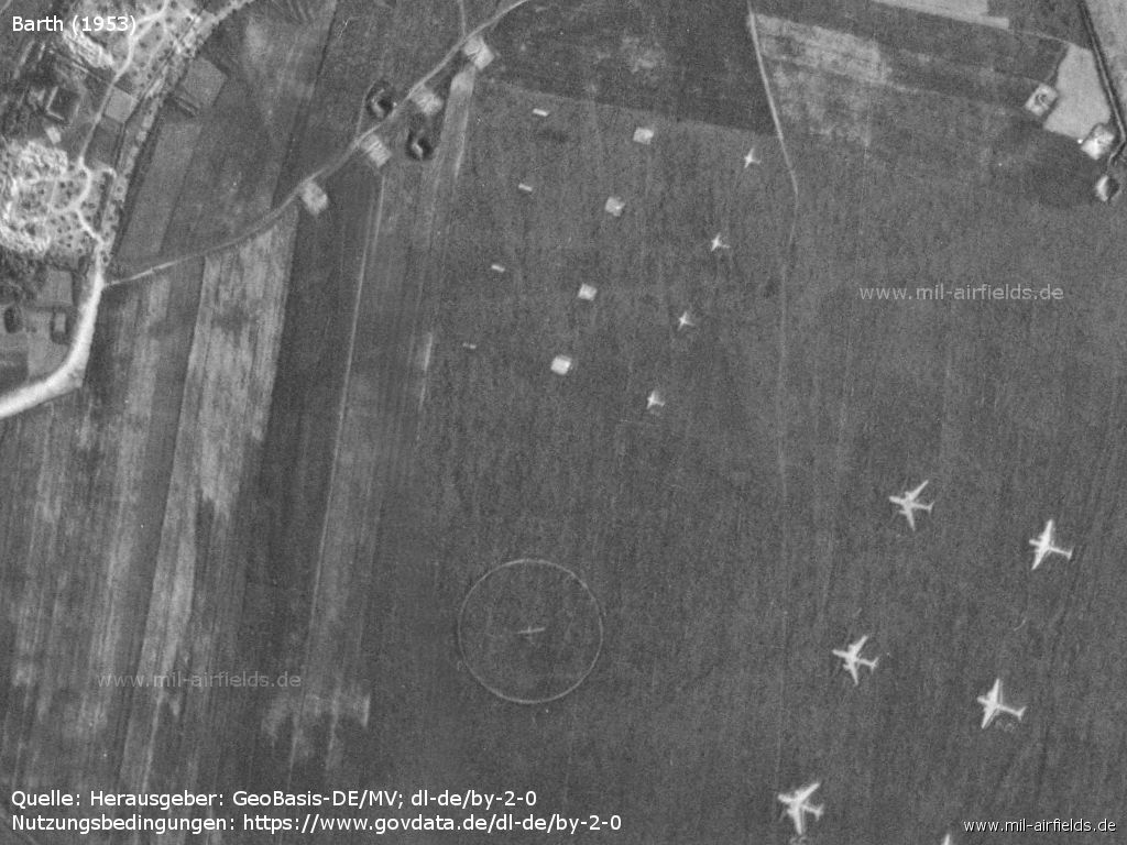 Targets and target circle on the Barth shooting range, GDR