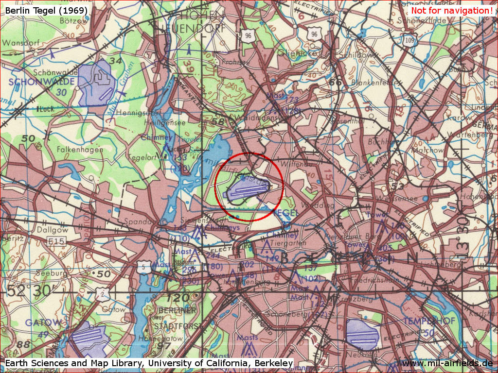 Map of Berlin airfields in 1969